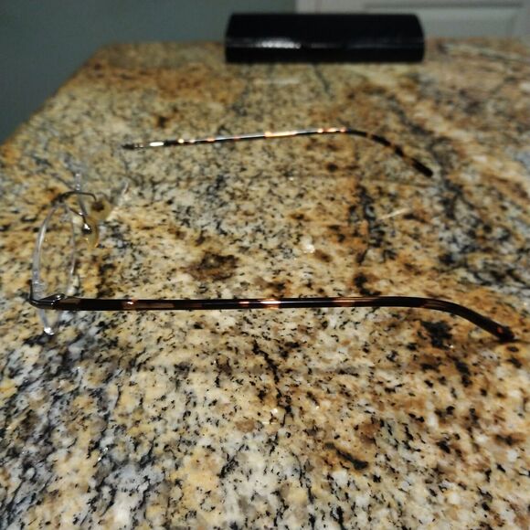 Totally Rimless 51-18-140 Gunmetal (Gun) Tortoise Eyeglass Frames - Picture 12 of 13